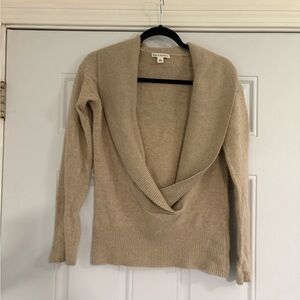 Banana Republic Tan Cowl Neck Sweater